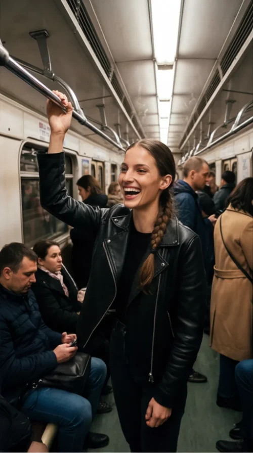 Динамичная городская сцена с современным характером