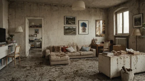 Чистое и аккуратное помещение без мусора и беспорядка - до и после