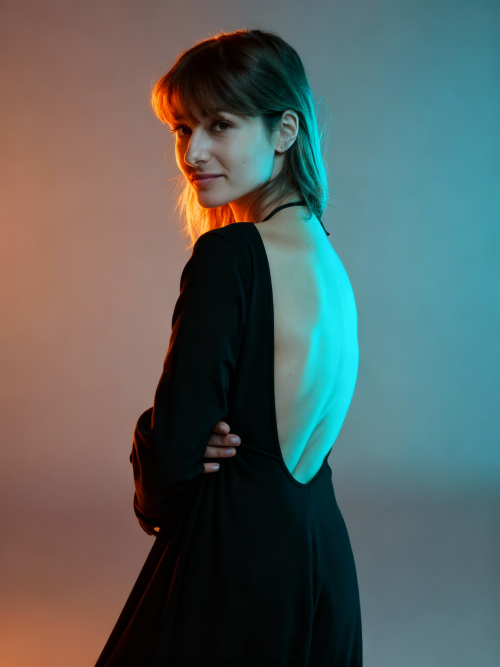 Оранжево-циановый контровой - после